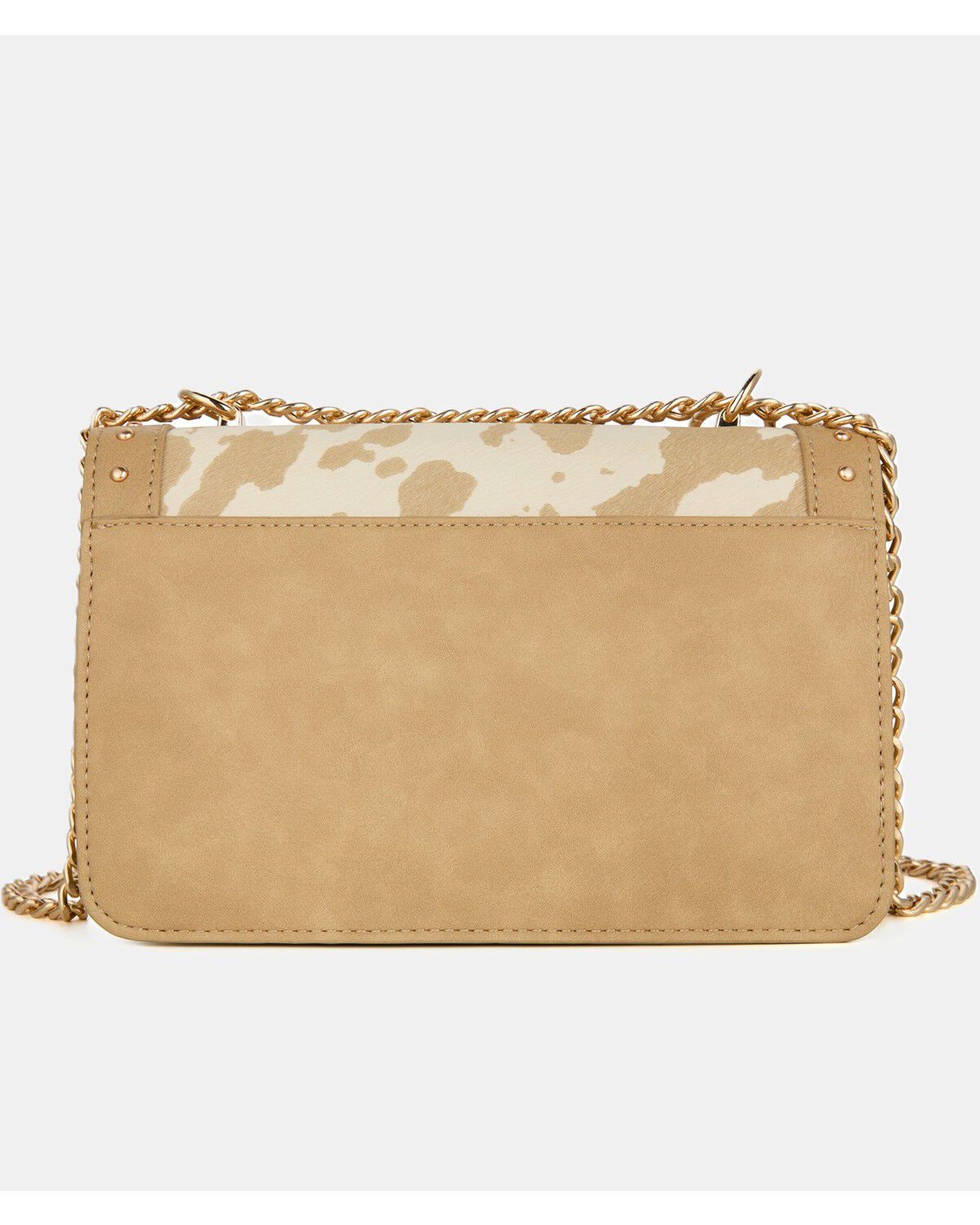 Image #3 - Wrangler X Boot Barn Women's Cow Print Shoulder Bag with Charm, Tan, hi-res