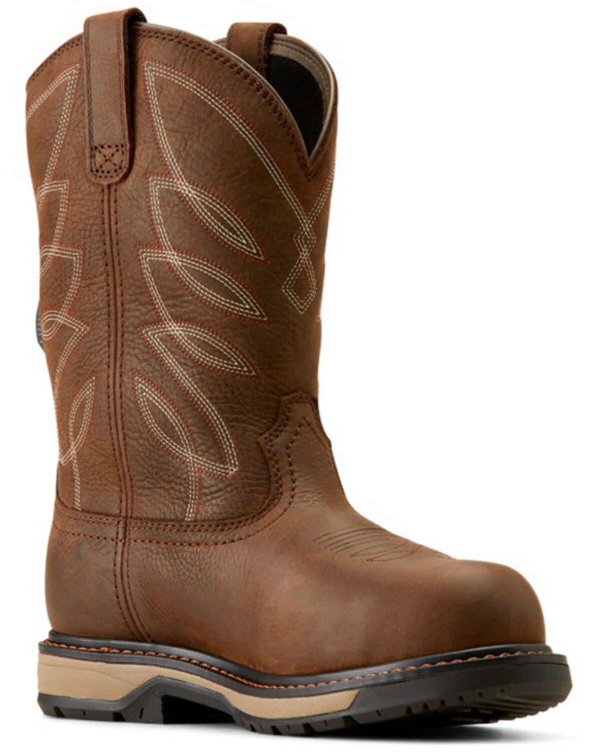 Ariat Women's 10" Riveter Pull-On BOA CSA Waterproof Boots - Composite Toe, Brown, hi-res