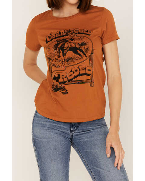 Image #3 - Bandit Women's Rodeo Horse Graphic Tee, Cognac, hi-res