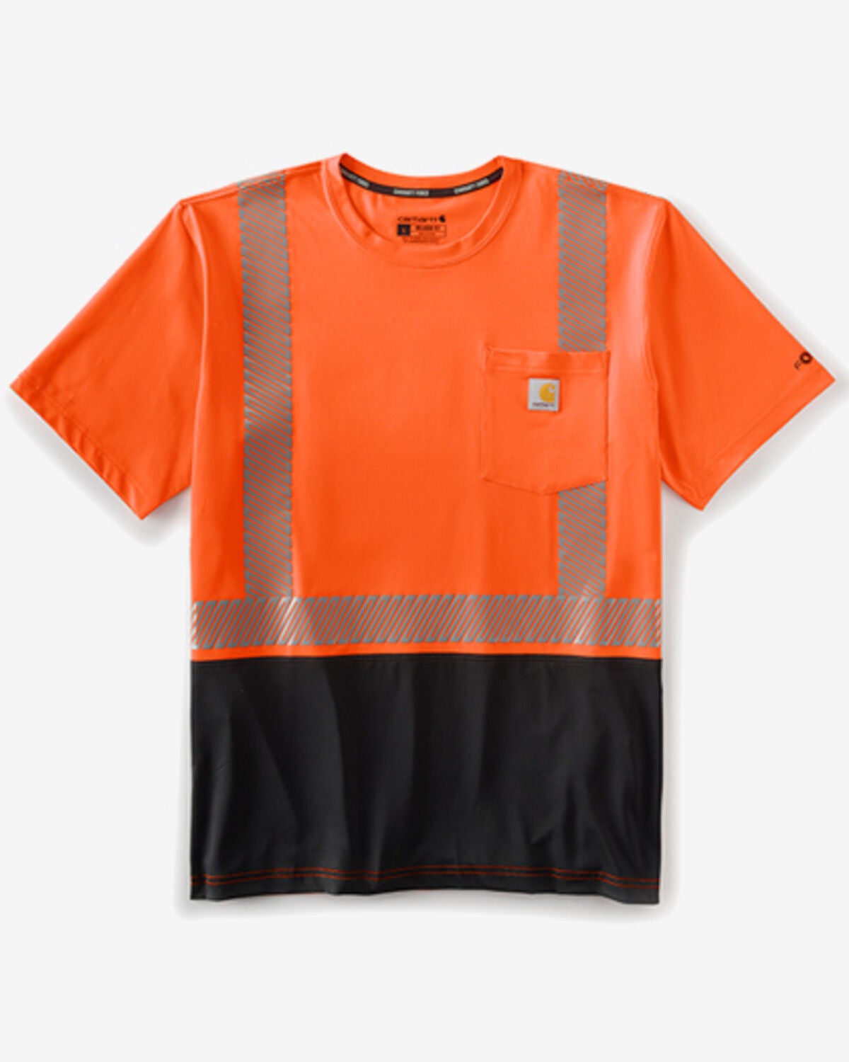 Image #1 - Carhartt Men's Force&reg; High-Visibility Relaxed Class 2 Short Sleeve Work Shirt, Bright Orange, hi-res
