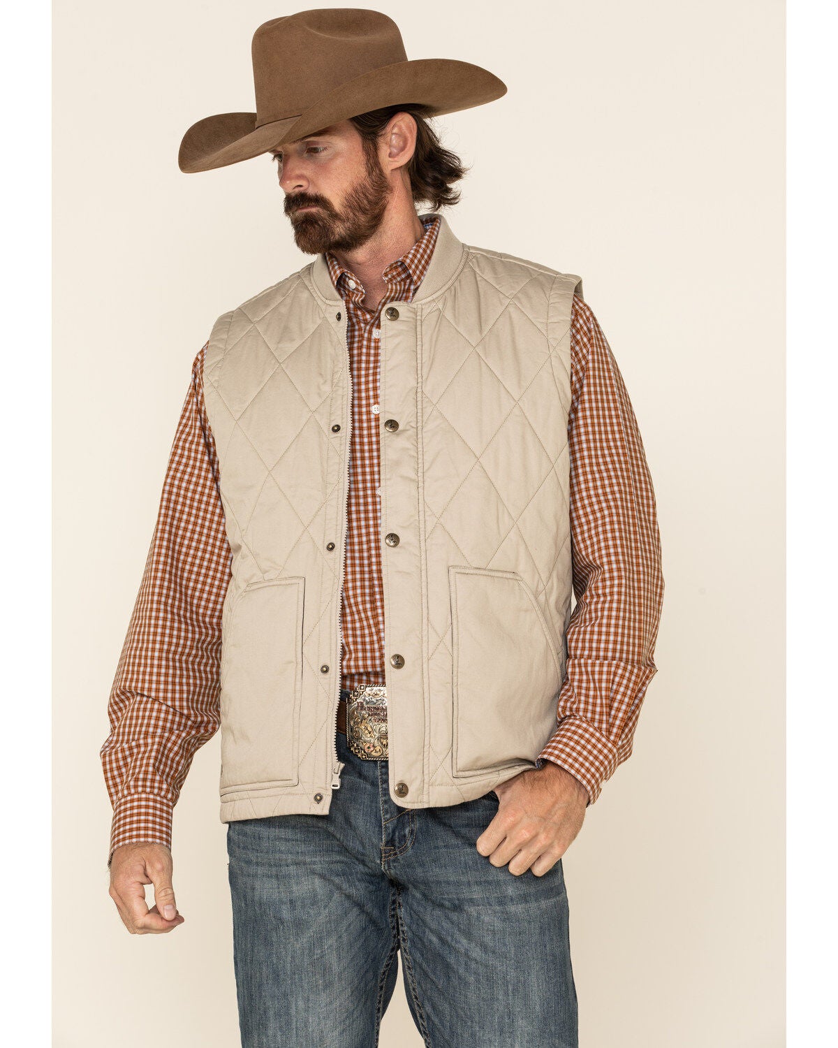 Cody James Men's Tan Quilted 