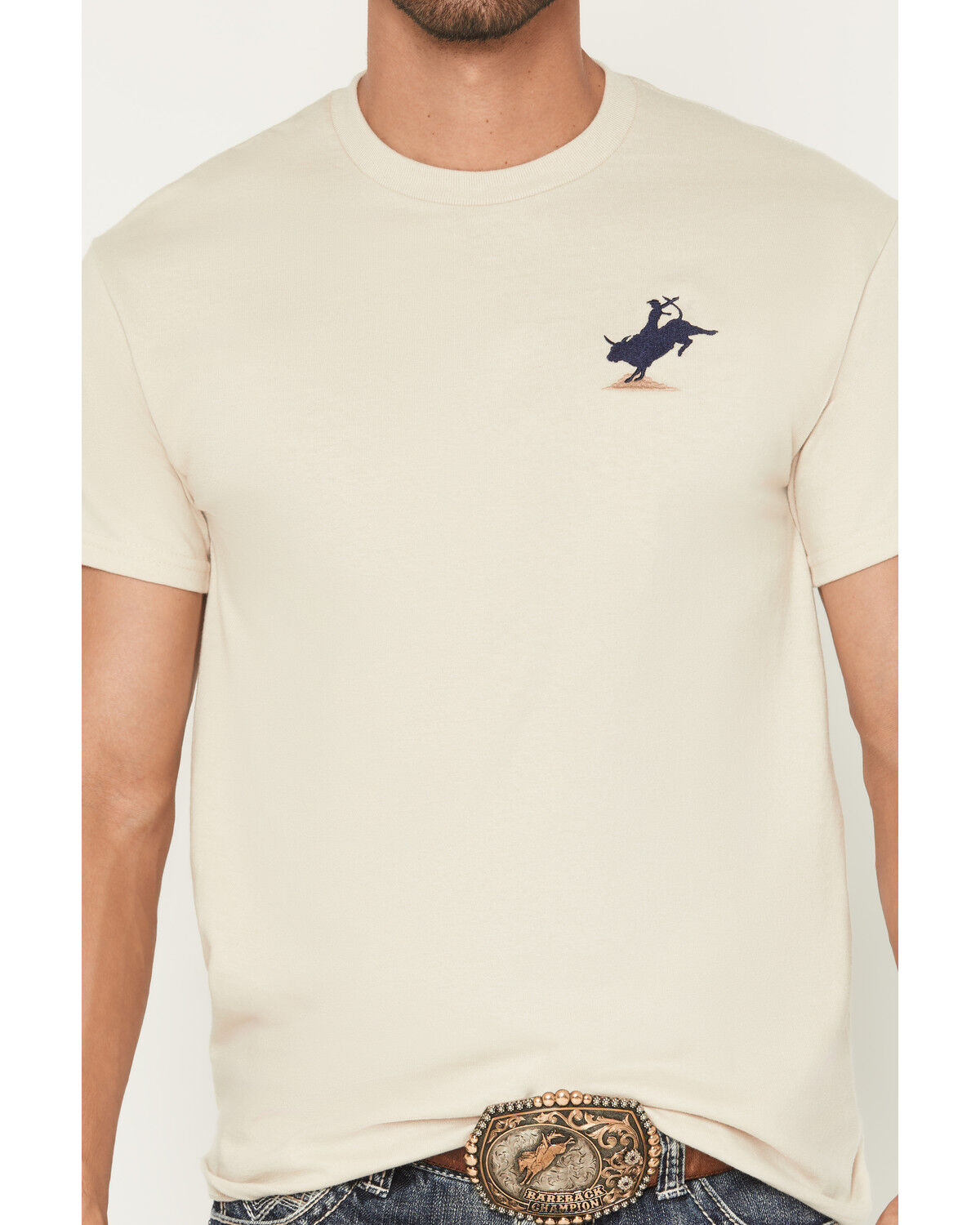 Image #3 - Riot Society Men's Bucking Bull Short Sleeve Graphic T-Shirt, Natural, hi-res