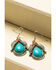 Image #1 - Shyanne Women's In The Oasis Turquoise Stone Leaf Teardrop Earrings, , hi-res