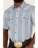 Image #3 - Cody James Men's Springs Vertical Stripe Short Sleeve Snap Western Shirt, Blue, hi-res
