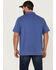 Brothers & Sons Men's Solid Slub Short Sleeve Polo Shirt , Blue, hi-res