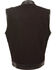 Image #2 - Milwaukee Leather Men's Denim Leather Trim Club Style Vest - Big 3X, Black, hi-res