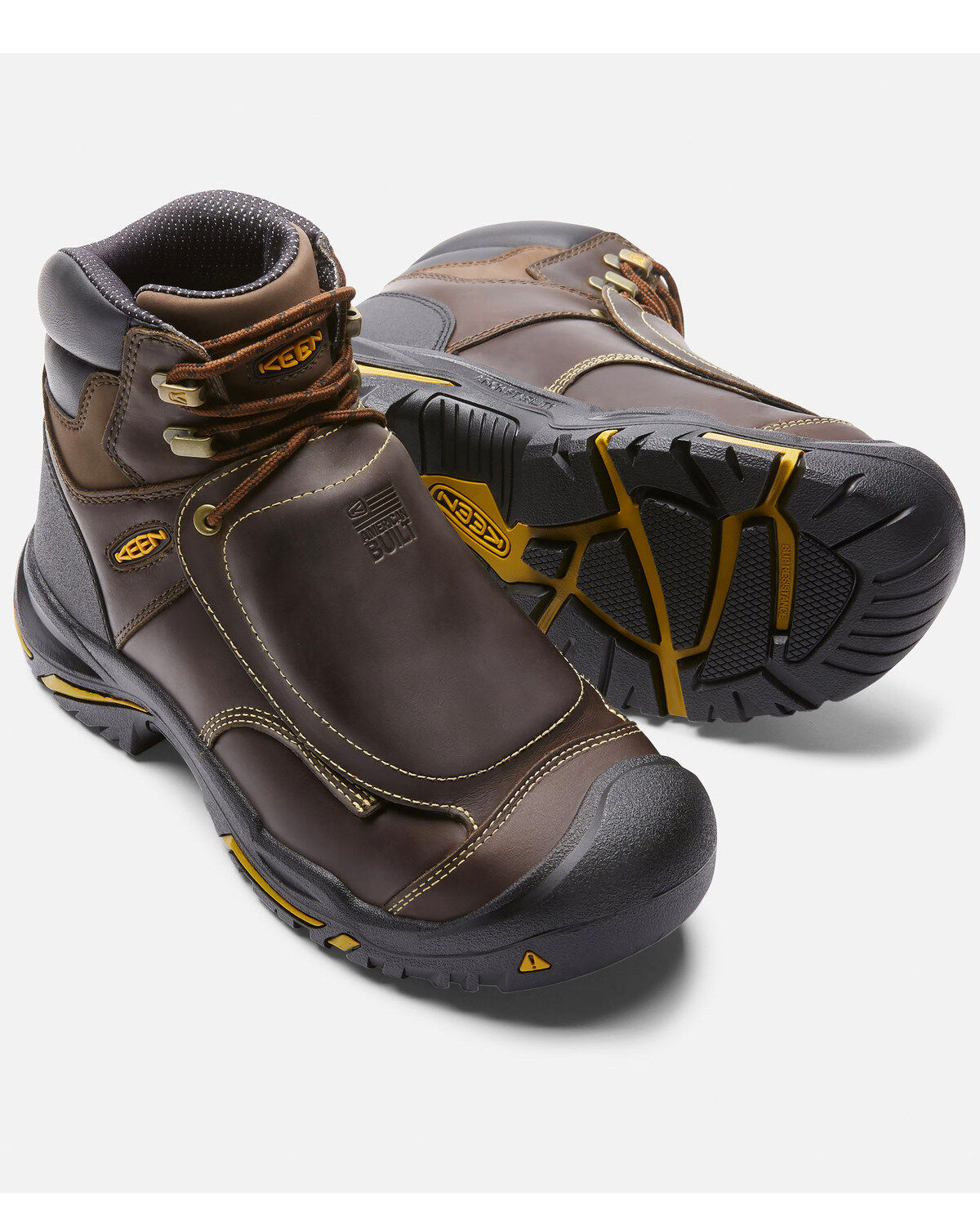 Image #3 - Keen Men's Mt. Vernon Met Guard Work Boots - Steel Toe, Brown, hi-res