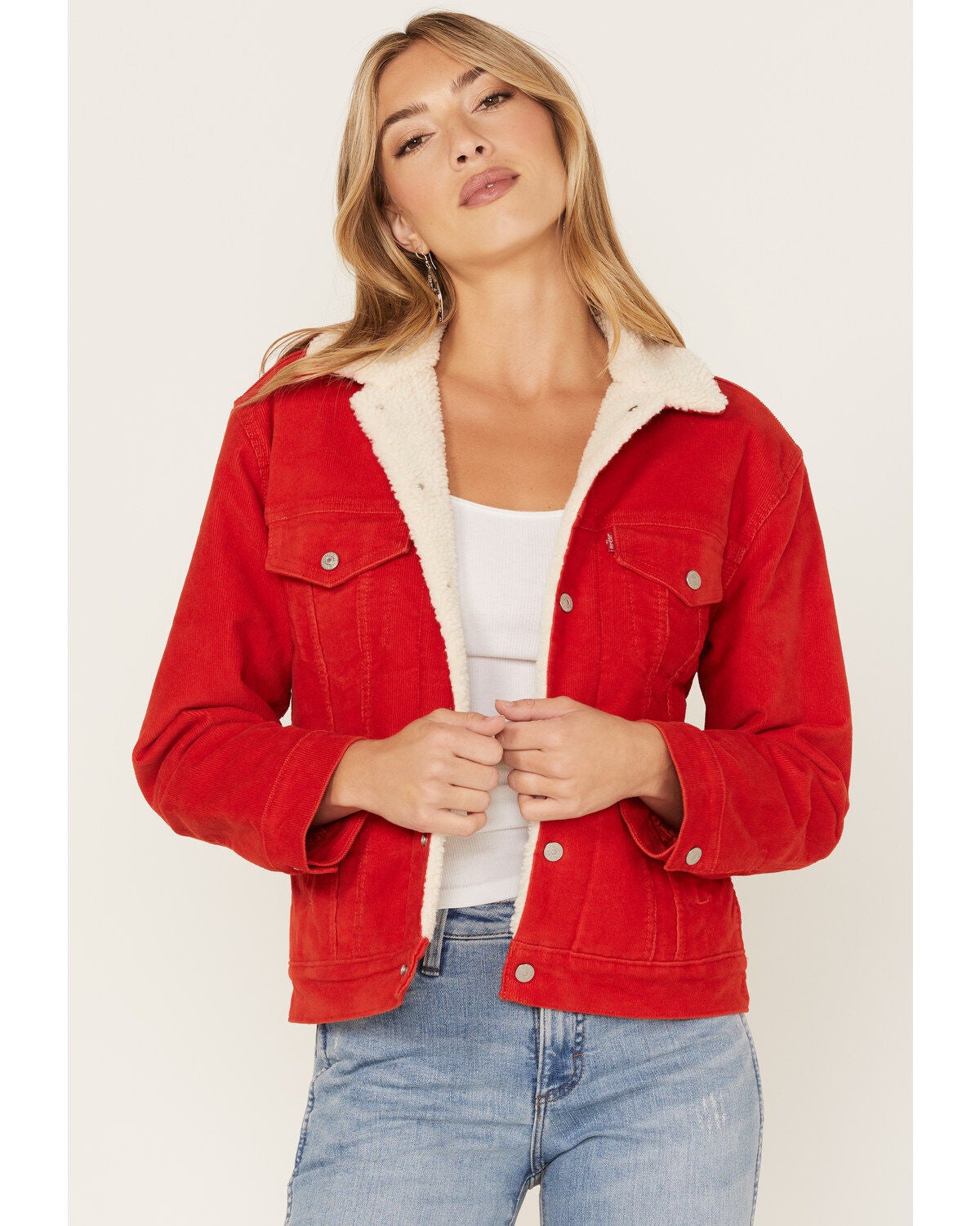 Image #1 - Levi's Women's Ex Boyfriend Sherpa Corduroy Jacket, , hi-res