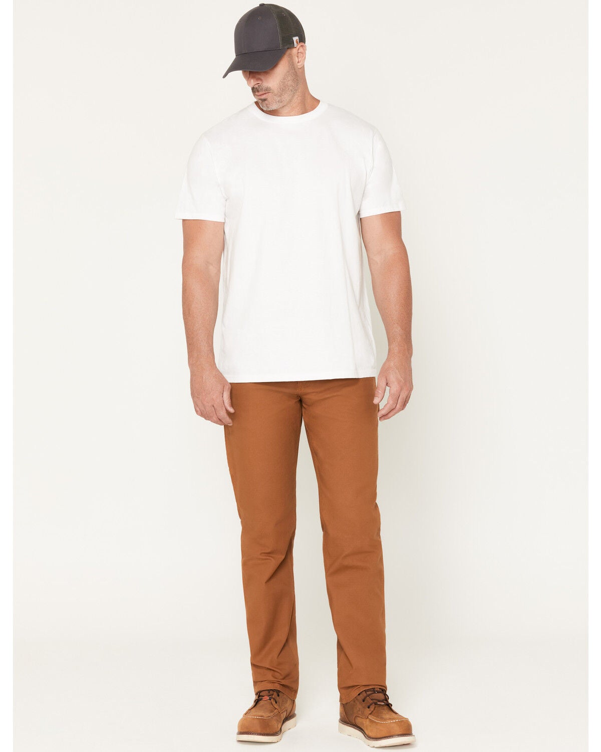 Image #1 - Carhartt Men's Rugged Flex&trade; Duck Dungaree Relaxed Straight Utility Work Jeans, Brown, hi-res