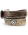 Nocona Men's Hair-On-Hide Star Concho Belt, Tan, hi-res