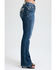 Image #2 - Miss Me Women's Dark Wash Geo Border Pocket Bootcut Denim Jeans, Dark Wash, hi-res