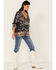 Johnny Was Women's Graphite Terraine Embroidered Blouse, Charcoal, hi-res