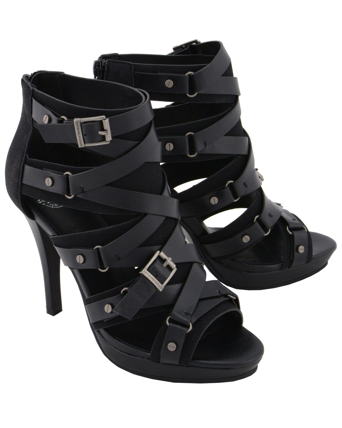 Image #10 - Milwaukee Performance Women's Ankle Strap Stiletto Sandals, Black, hi-res