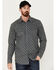 Image #1 - Cody James Men's FR Geo Print Long Sleeve Snap Work Shirt, Charcoal, hi-res