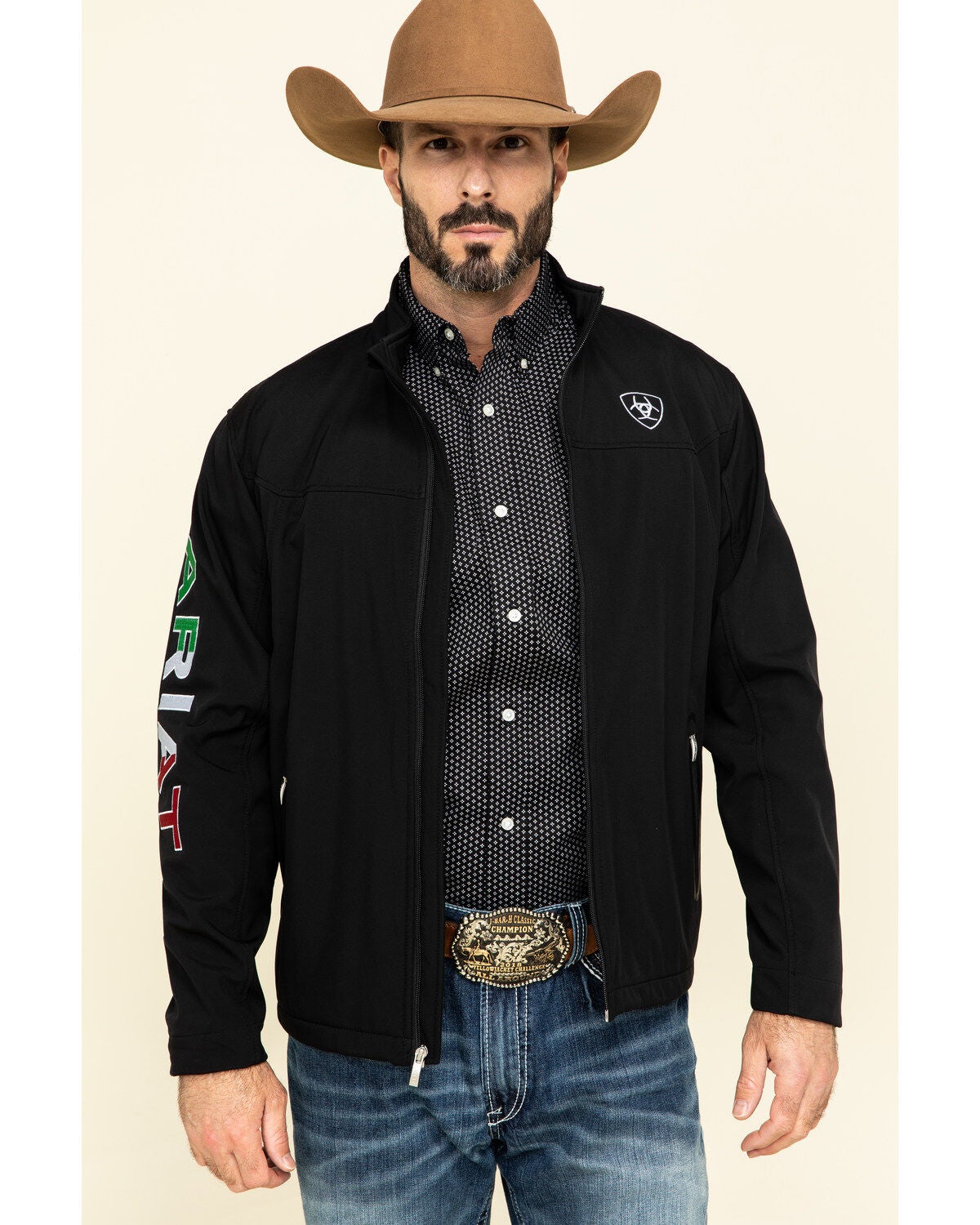Ariat Men's Black Mexico New Team Softshell Jacket
