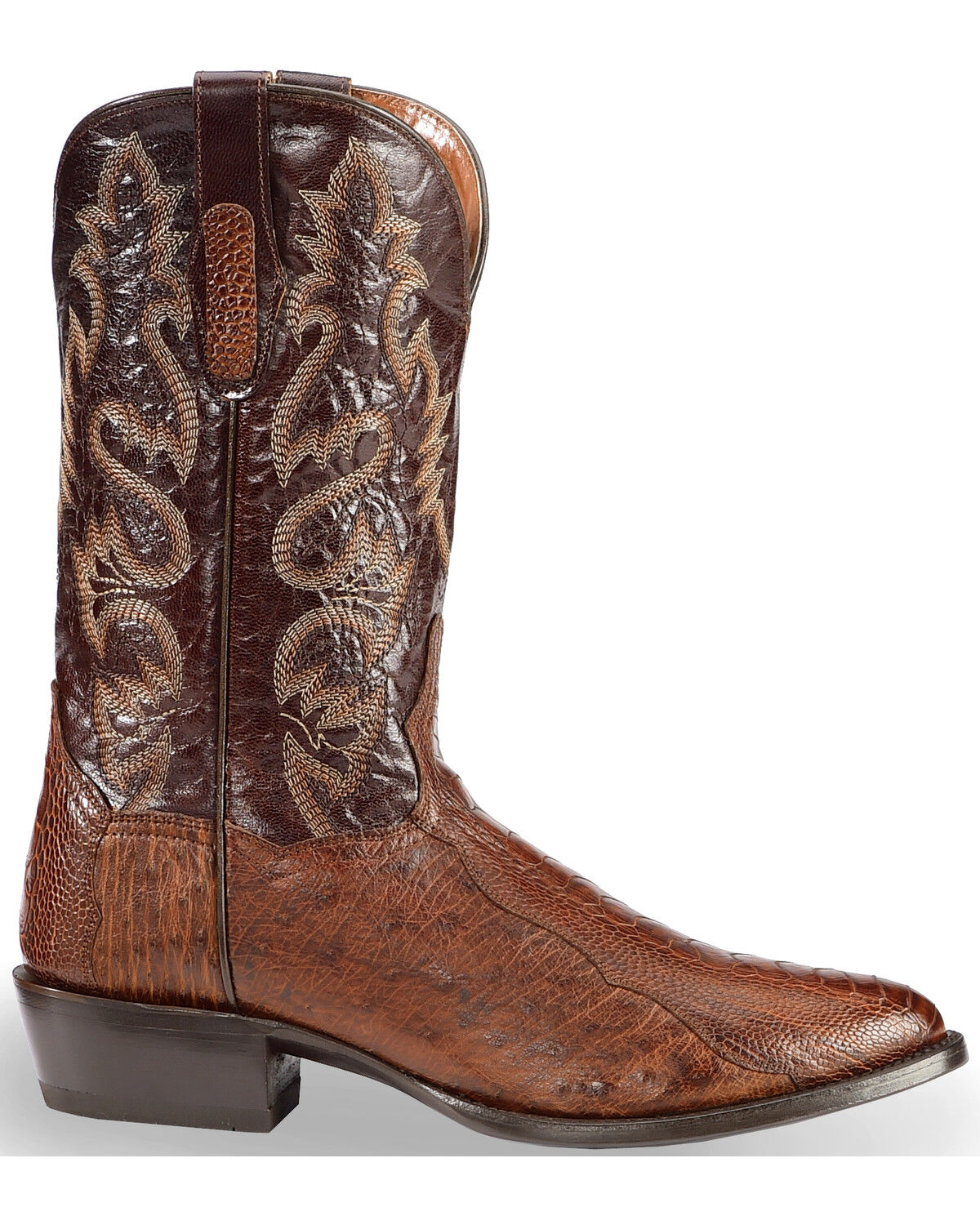 Image #2 - Dan Post Men's Brass Ostrich Leg Cowboy Boots - Medium Toe , , hi-res