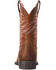 Ariat Girls' Firecatcher Rowdy Western Boots - Broad Square Toe , Brown, hi-res