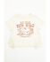 Image #1 - Shyanne Toddler Girls' Good Times Run Wild Short Sleeve Fringe Graphic Tee, Off White, hi-res