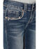 Shyanne Girls' Americana Horseshoe Pocket Stretch Bootcut Jeans , Blue, hi-res