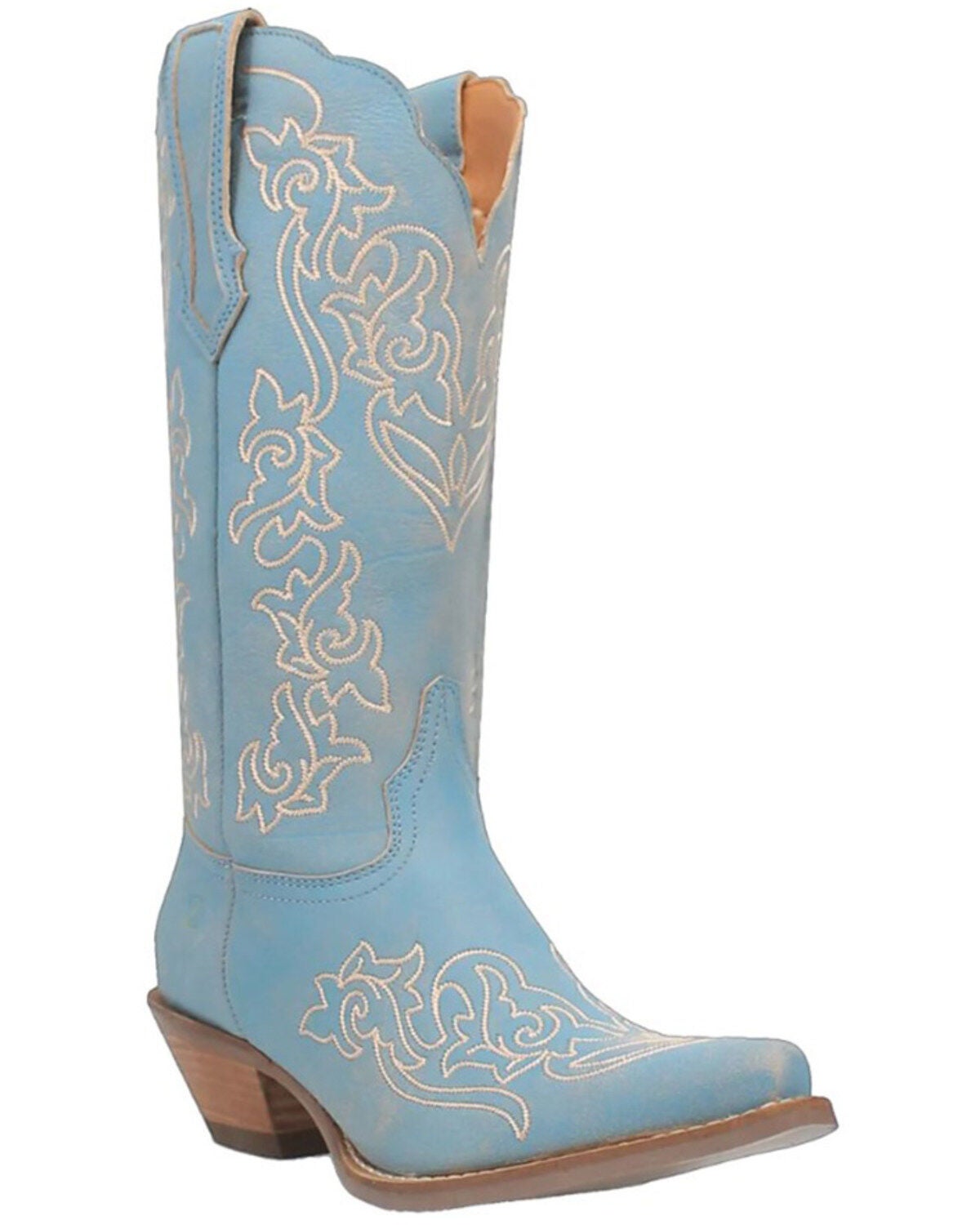 Dingo Women's Flirty N' Fun Western Boots - Snip Toe, Light Blue, hi-res