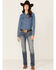 Image #2 - Ariat Women's Denim Rainstorm Straight Leg Riding Jeans, Indigo, hi-res