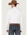 Image #4 - RANK 45® Men's Solid Performance Twill Logo Long Sleeve Button-Down Western Shirt, White, hi-res