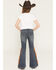 Image #3 - Shyanne Girls' Holly Medium Wash Fringe Flare Stretch Denim Jeans, Medium Wash, hi-res