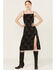 Image #1 - Angie Women's Beaded Side Slit Midi Dress, Black, hi-res