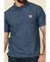 Carhartt Men's Contractor's Pocket Short Sleeve Polo Work Shirt - Big & Tall, Dark Blue, hi-res