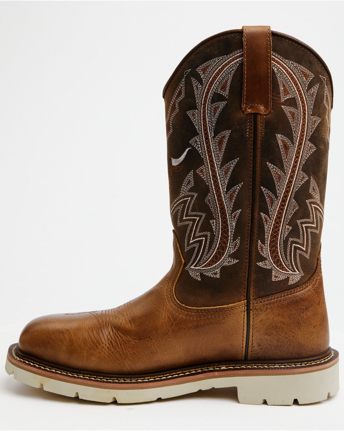 Image #3 - Cody James Men's 11" Pull-On Work Boots - Steel Toe, Brown, hi-res