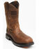 Image #1 - Ariat Men's Liberty 11" WorkHog® Western Work Boots - Broad Square Toe, Distressed Brown, hi-res
