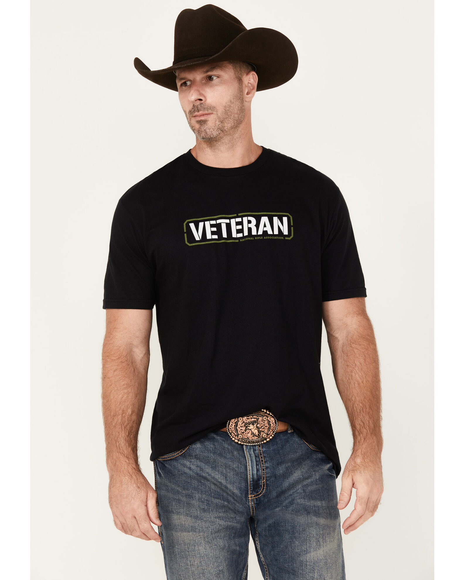 NRA Men's Veteran Flag Short Sleeve Graphic T-Shirt