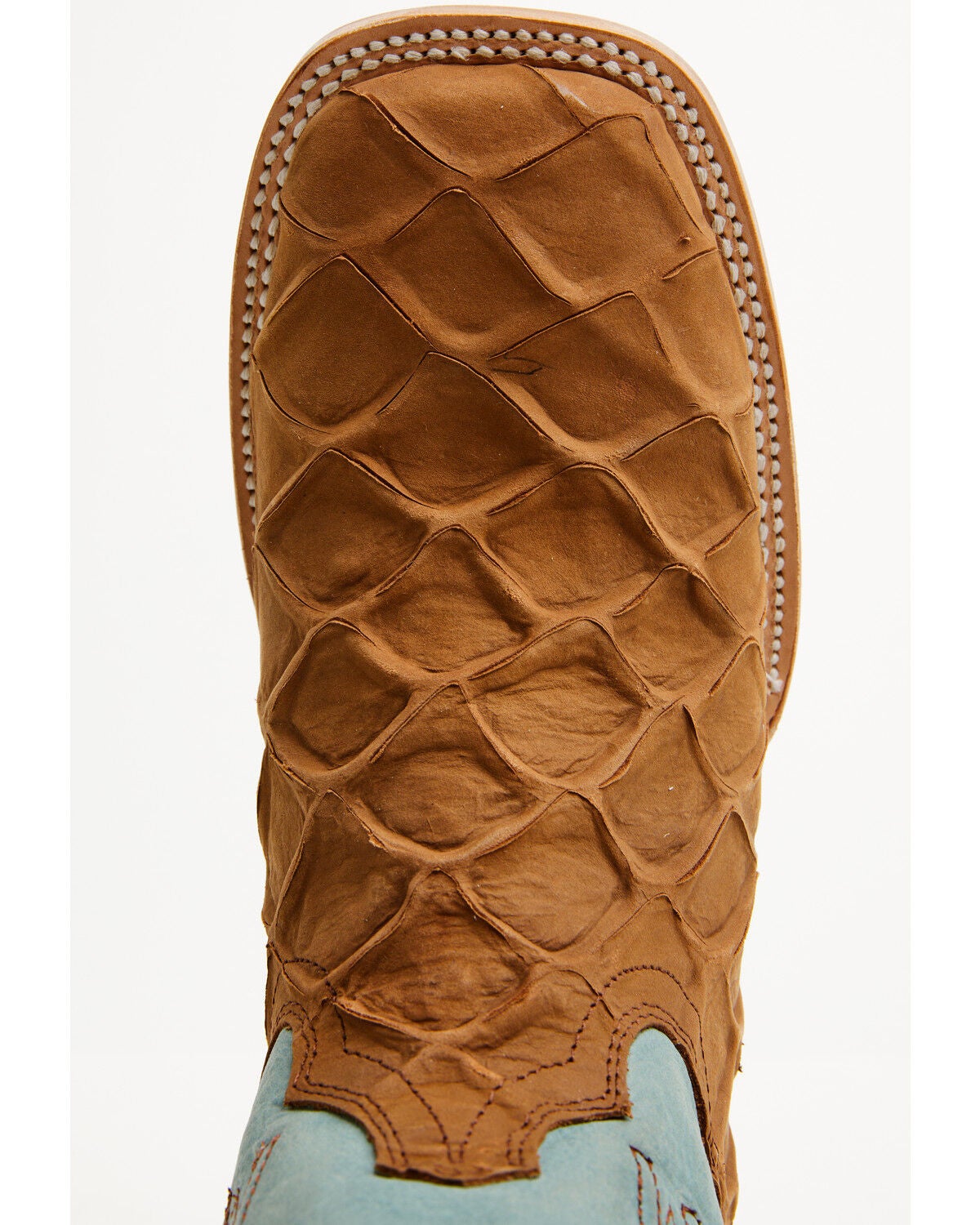 Image #6 - Ferrini Men's Bronco Pirarucu Print Tall Western Boots - Broad Square Toe, Brown, hi-res