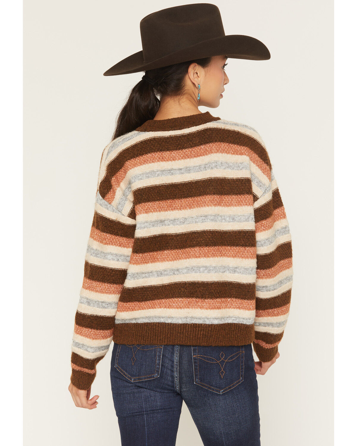 Image #4 - Shyanne Women's Reiner Striped Sweater, Orange, hi-res