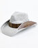 Shyanne Women's Aguilar Studded Western Straw Hat, Silver, hi-res