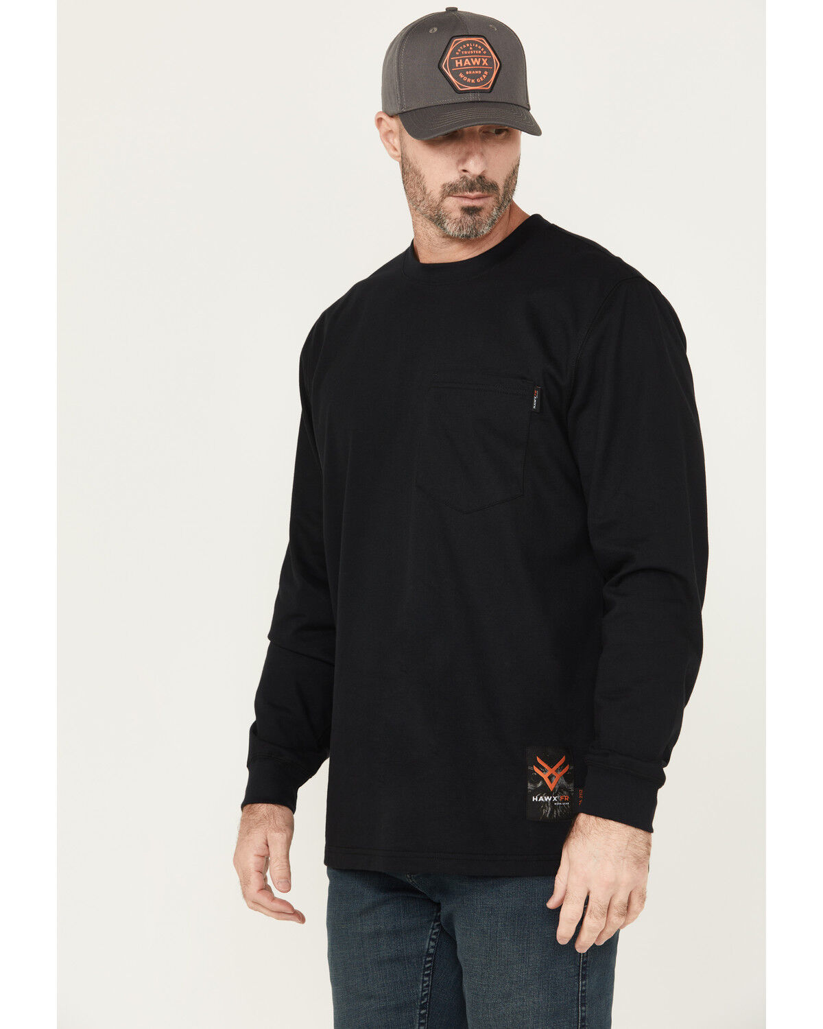 Image #3 - Hawx Men's FR Scream Long Sleeve Graphic Work T-Shirt, Black, hi-res