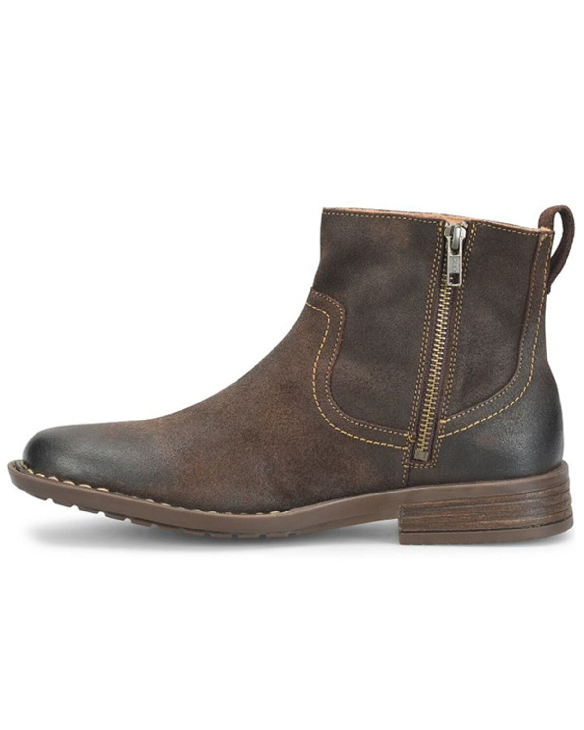 Image #3 - Born Men's Reed Ankle Boots - Round Toe, Chocolate, hi-res