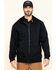 Hawx Men's FR Zip Up Fleece Hooded Work Hoodie , Black, hi-res