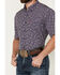 Image #3 - Cinch Men's ARENAFLEX® Paisley Print Short Sleeve Button-Down Stretch Performance Shirt, Dark Blue, hi-res
