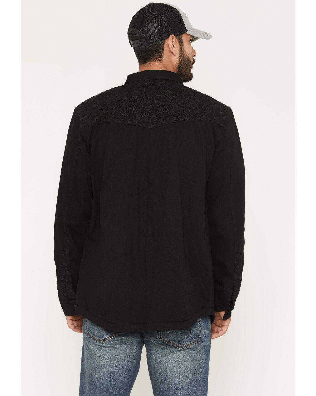 Image #4 - Moonshine Spirit&reg; Men's Searcy Sherpa Lined Embroidered Shirt Jacket, Black, hi-res