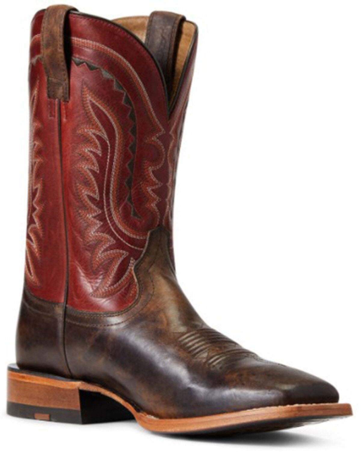Ariat Men's Parada Tek Leather Western Boot - Broad Square Toe, Brown, hi-res