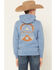 Image #1 - Ariat Boys' Logo Valley Graphic Hooded Sweatshirt, Teal, hi-res