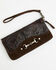 Image #1 - Shyanne Women's Riley Full Zip Tooled Leather Horse Bit Wallet, Dark Brown, hi-res