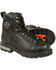 Image #1 - Milwaukee Leather Women's Black Lace To Toe Side Zipper Boots - Square Toe, Black, hi-res