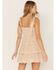 Image #4 - Jolt Women's Smocked Tiered Lace Mini Dress, Off White, hi-res