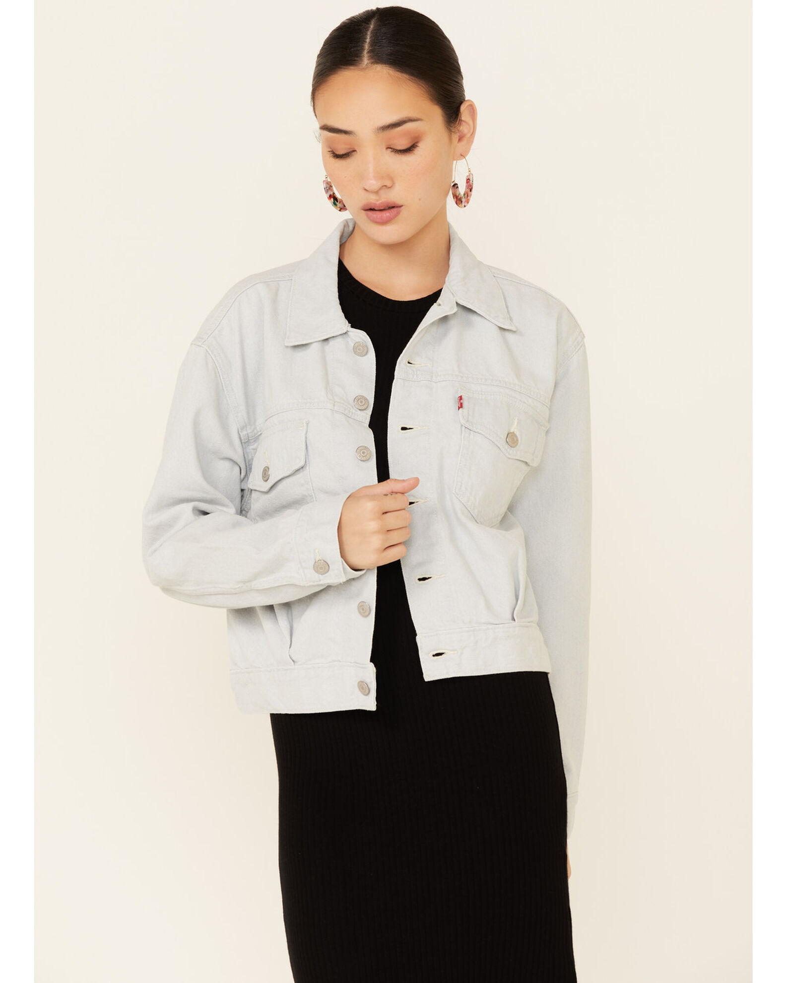 Levi's trucker jacket light wash clearance