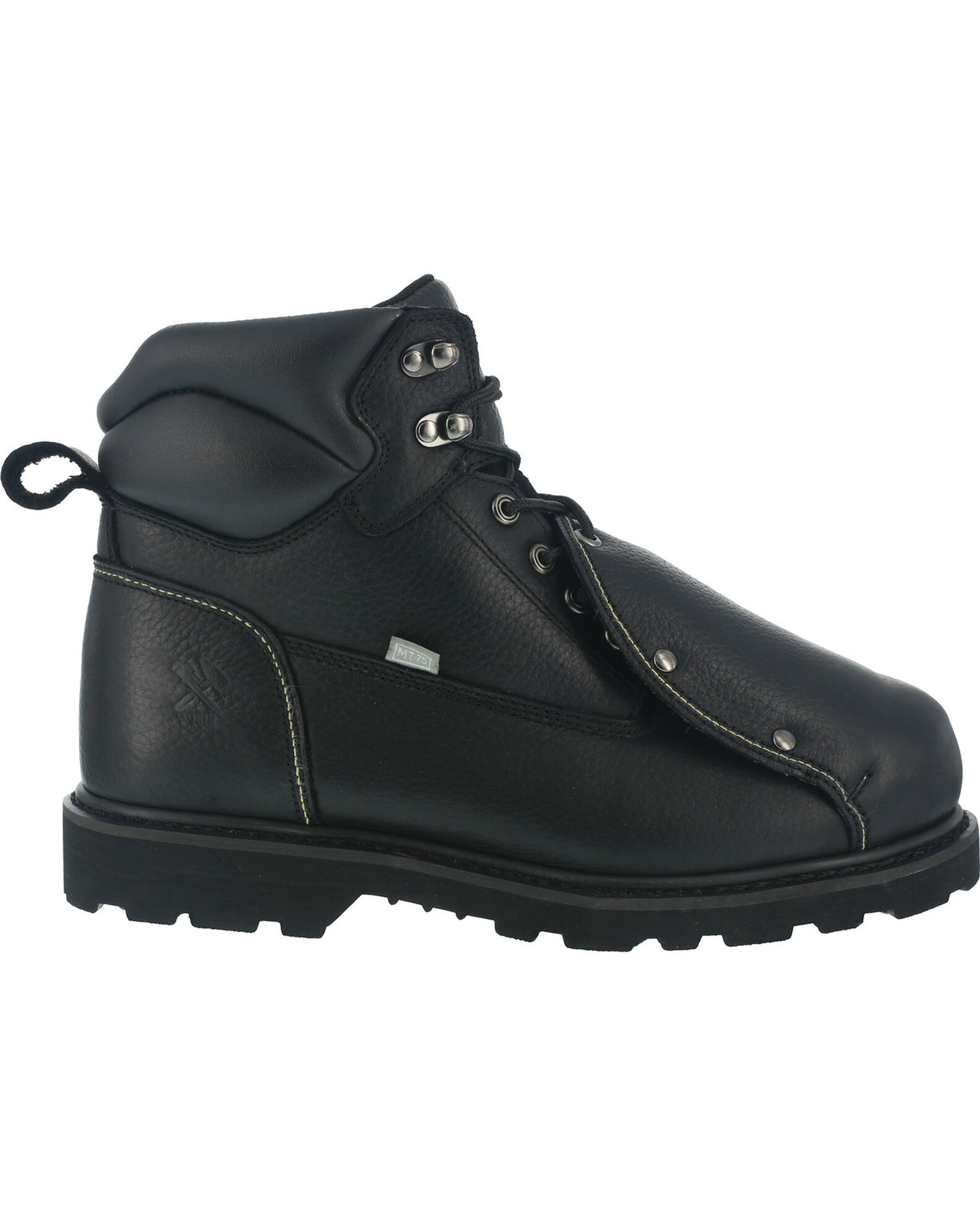 Image #3 - Iron Age Men's Ground Breaker Met Guard Work Boots - Steel Toe, Black, hi-res