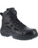Image #1 - Reebok Men's Stealth 6" Lace-Up Side Zip Work Boots - Composite Toe, Black, hi-res