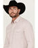 Image #2 - Wrangler Men's Striped Long Sleeve Pearl Snap Stretch Western Shirt, White, hi-res