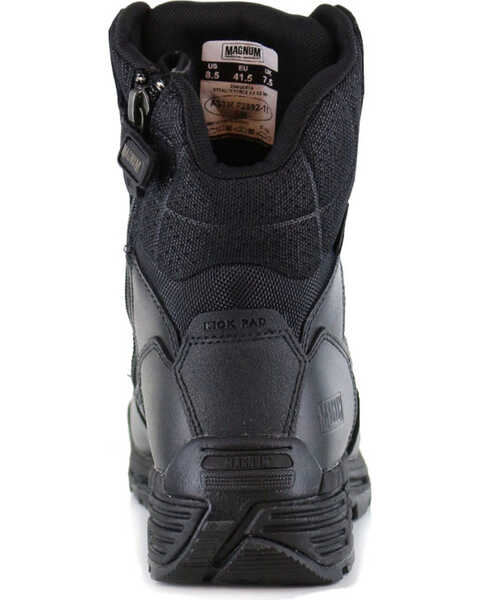 Image #7 - Magnum Men's Stealth Force Side Zip Waterproof Work Boots - Round Toe, Black, hi-res